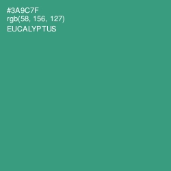 #3A9C7F - Eucalyptus Color Image