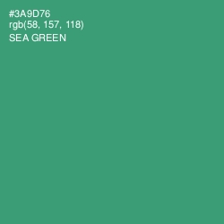 #3A9D76 - Sea Green Color Image
