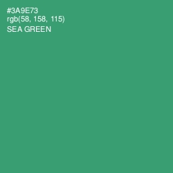 #3A9E73 - Sea Green Color Image
