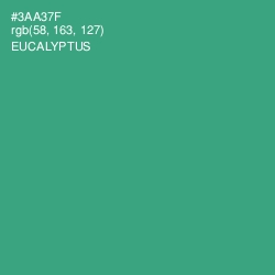 #3AA37F - Eucalyptus Color Image