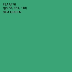 #3AA476 - Sea Green Color Image