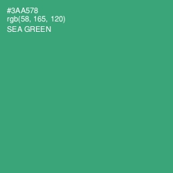 #3AA578 - Sea Green Color Image