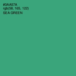 #3AA57A - Sea Green Color Image