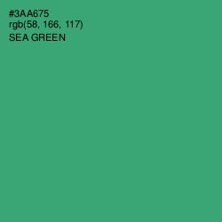 #3AA675 - Sea Green Color Image
