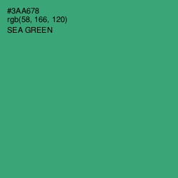 #3AA678 - Sea Green Color Image