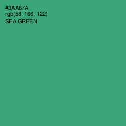 #3AA67A - Sea Green Color Image