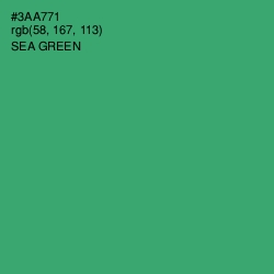 #3AA771 - Sea Green Color Image