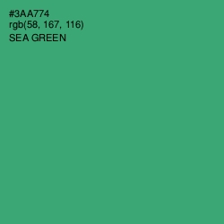 #3AA774 - Sea Green Color Image