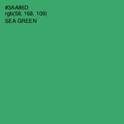 #3AA86D - Sea Green Color Image