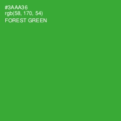 #3AAA36 - Forest Green Color Image