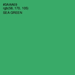 #3AAA69 - Sea Green Color Image