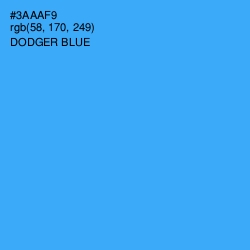 #3AAAF9 - Dodger Blue Color Image