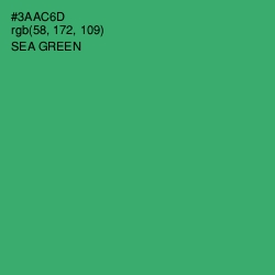 #3AAC6D - Sea Green Color Image