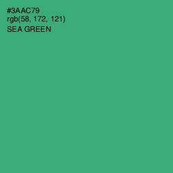 #3AAC79 - Sea Green Color Image
