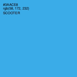 #3AACE8 - Scooter Color Image