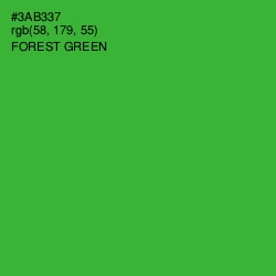 #3AB337 - Forest Green Color Image