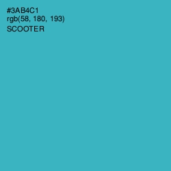 #3AB4C1 - Scooter Color Image