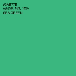 #3AB77E - Sea Green Color Image