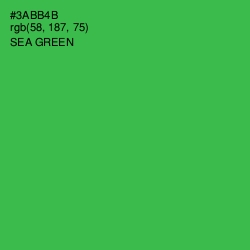 #3ABB4B - Sea Green Color Image