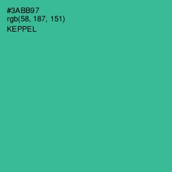 #3ABB97 - Keppel Color Image