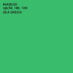 #3ABC6D - Sea Green Color Image