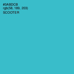 #3ABDCB - Scooter Color Image