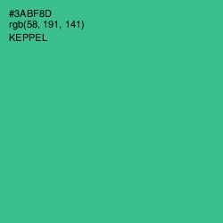 #3ABF8D - Keppel Color Image