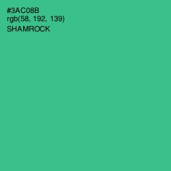 #3AC08B - Shamrock Color Image