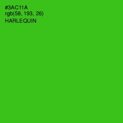 #3AC11A - Harlequin Color Image
