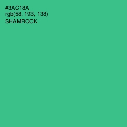 #3AC18A - Shamrock Color Image