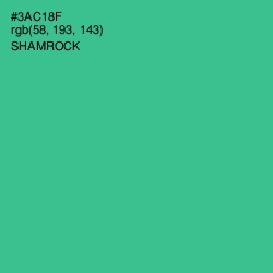#3AC18F - Shamrock Color Image