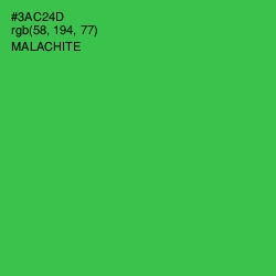 #3AC24D - Malachite Color Image