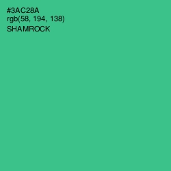 #3AC28A - Shamrock Color Image