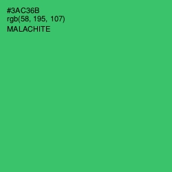 #3AC36B - Malachite Color Image