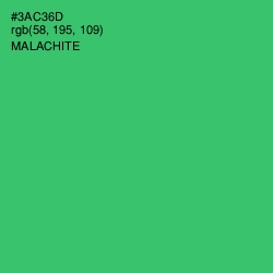 #3AC36D - Malachite Color Image