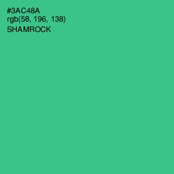 #3AC48A - Shamrock Color Image