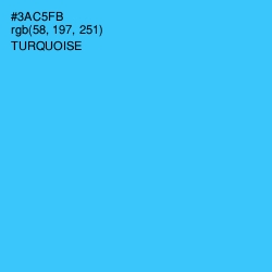 #3AC5FB - Turquoise Color Image