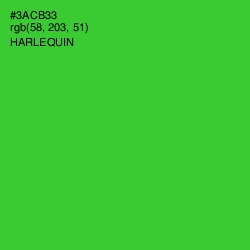 #3ACB33 - Harlequin Color Image