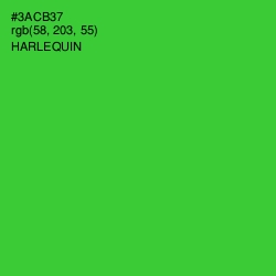 #3ACB37 - Harlequin Color Image