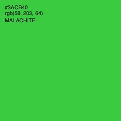 #3ACB40 - Malachite Color Image