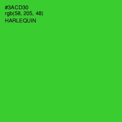 #3ACD30 - Harlequin Color Image