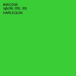 #3ACD35 - Harlequin Color Image