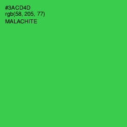 #3ACD4D - Malachite Color Image