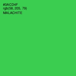#3ACD4F - Malachite Color Image