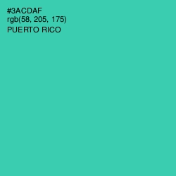 #3ACDAF - Puerto Rico Color Image