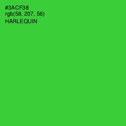 #3ACF38 - Harlequin Color Image