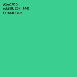 #3ACF90 - Shamrock Color Image