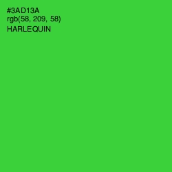 #3AD13A - Harlequin Color Image
