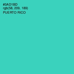 #3AD1BD - Puerto Rico Color Image