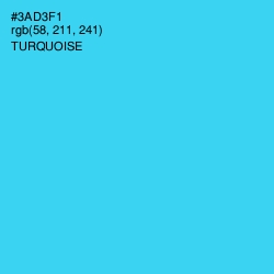 #3AD3F1 - Turquoise Color Image